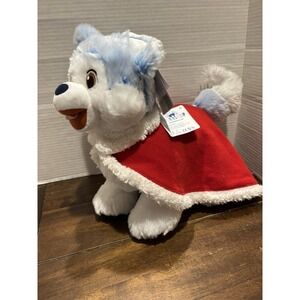 NWT Build A Bear Luulla Merry Mission Glisten Dog 12" Plush Red And White Cape